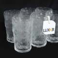 Drinkware Glass Set of 6 – Frosted glacier Glassware set. 