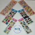 Puffy Stickers Pack of 6 Sheets(2 Large + 2 Medium + 2 Small) for kids. 