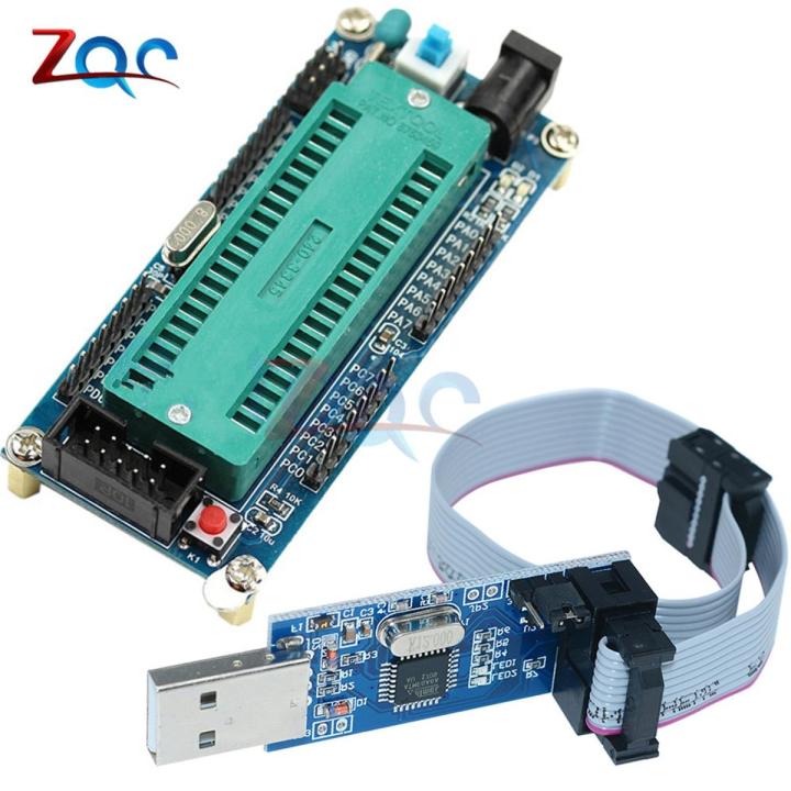 AVR ATMEGA16 Minimum System Board ATmega32 Development Board + USB ISP USBasp Programmer For ATMEL