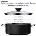 ZOYAN COOKWARE 34cm Premium Quality Glass Lid 34 CM / Cover for pan & pots with stylish Wooden Knob. 