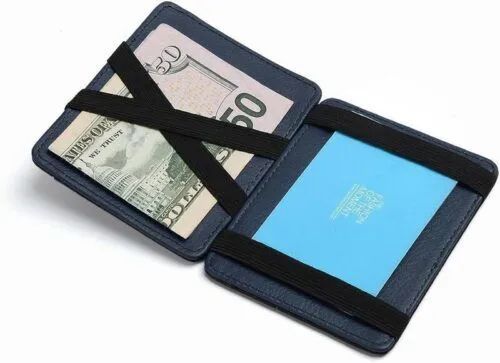 Leather Magic Money Clips Wallet Para Carteras Card & ID Holder Clamp Money Case With Elastic Band