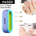 MASQD 3-Steps Hoop Nail Buffer File Grinding Sanding Polishing Block Pedicure Manicure Buffing UV Gel polish Nail Art Buffer Tools. 