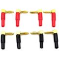 Speaker Wire Connector-16 x Banana Plugs(8pcs red + 8pcs black)-gold. 