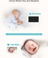 Dreo Video Baby Monitor, 5 inch LCD Screen, 720P HD Video & Audio, 5000mAh Rechargeable Battery, 2-Way Talkback, Night Vision, Remote Pan, Tilt & Zoom, Temperature Monitoring, VOX Mode, Split Screen. 