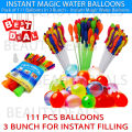 111Pcs/set Funny Colorful Mini Balloon Water Balloons For Children Beach Toys Outdoor Sports Swimming Pool Party Automatic Tie Magic Bunch Of Water Balloons. 
