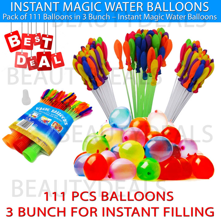 111Pcs/set Funny Colorful Mini Balloon Water Balloons For Children Beach Toys Outdoor Sports Swimming Pool Party Automatic Tie Magic Bunch Of Water Balloons