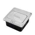 Clopal Silver Square Pop-Up Floor Multi + AV Socket With Box. 
