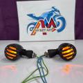 Fancy indicators for all bikes/[Classic Amber Motorcycle Indicators]/Retro Bullet style indicators for bike/[Grilled Retro Signal Lamps]/Indicators for 125. 