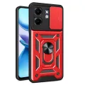 PlusCase for Infinix Smart 9 HD / Hot 50i Phone Casing Slide Lens Armor Case Shockproof Stand Holder Camera Protect Back Cover. 