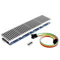 Dot Matrix Module Red LED 4 In Line 8x8 Display MAX7219 with 5-Way 20cm Cable Arduino Compatible. 