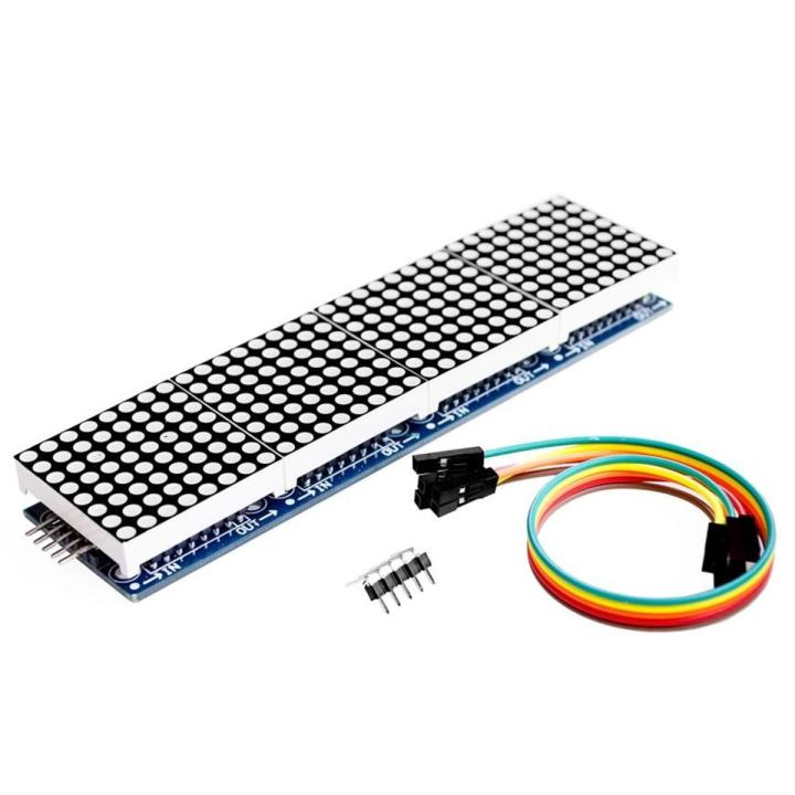 Dot Matrix Module Red LED 4 In Line 8x8 Display MAX7219 with 5-Way 20cm Cable Arduino Compatible