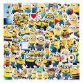 50pcs/Pack Cute Cartoon Minions Stickers Despicable Me  Waterproof Skateboard Luggage Guitar Laptop Funny Graffiti Sticker Kid Classic Toy. 