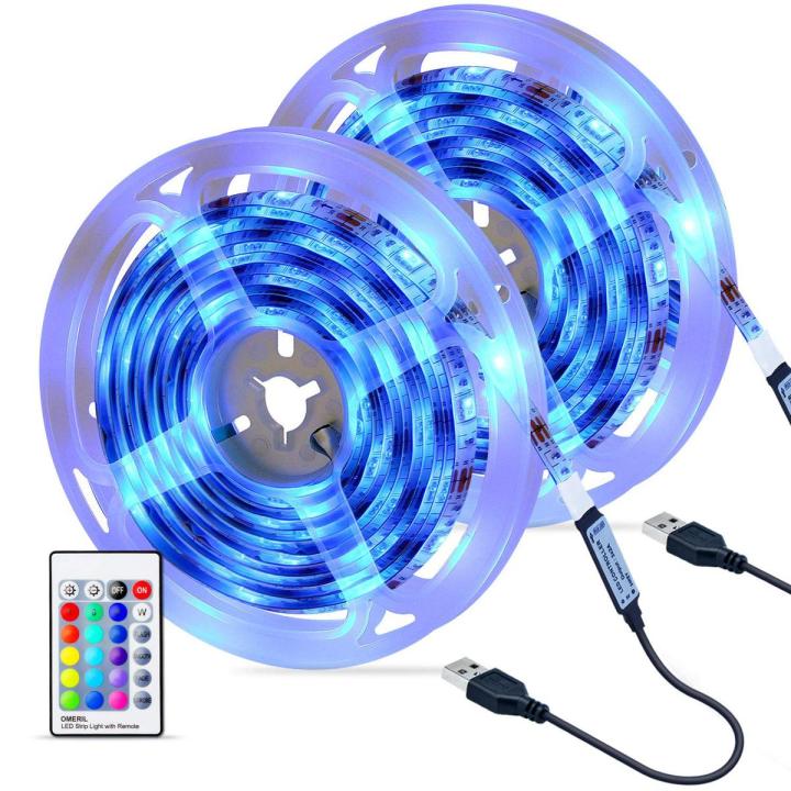 LED Strip Lights, 6M/19.7ft 180LED RGB USB Color Changing Led Light Strip with 24-Keys Remote Control,16 Multi Color&4 Lighting Modes,IP67 Waterproof Strip Lights for