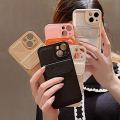 HODON Luxury Lychee PU Leather Wallet Holder Case For iPhone 16 15 14 13 Pro Max 16 Plus Cases Card Bag Stand Solid Color Shockproof Soft Phone Cover. 