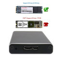 M.2 SATA SSD to USB 3.0 External SSD Reader Converter Adapter Enclosure with UASP, Support NGFF M.2 2280 2260 2242 2230 SSD with Key B/Key B+M. 