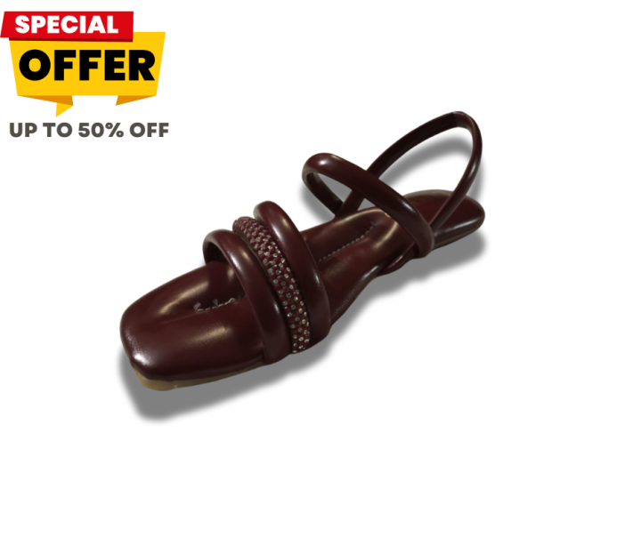 Maroon Casual Sandals for Girls - Stylish and Comfortable Everyday Wear