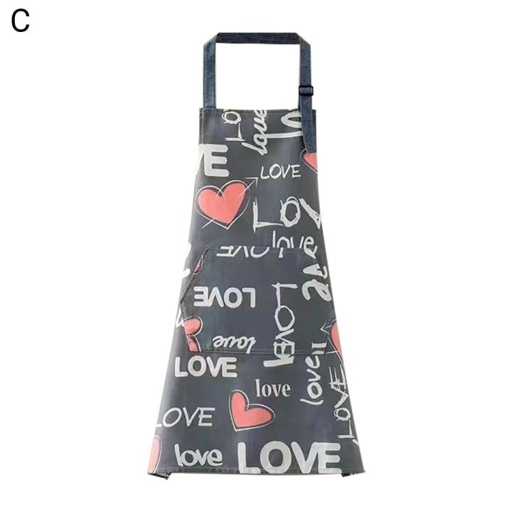 Cooking Apron Waterproof Nordic Style Adult Print Cooking Apron