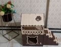 Wooden Cat house - Cat house pine-walnut model. 