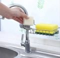 Sponge Holder for Kitchen Stainless Steel Faucet Rack Adjustable Sink Caddy Organizer Soap Drainer Bathroom Accessories. 