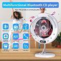 Portable CD Player (KC-607) with Bluetooth, FM Radio, Wall Mounted and Desk Stand CD Music Player Home Audio Boombox with Remote Control, Built-in HiFi Speakers, Support CD, USB, AUX Input/Output. 