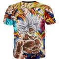 Hot selling new anime DRAGON BALL Dragon Ball 3D printed European size short sleeved T-shirt. 