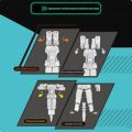 【ZOSR】 ABS Robot Deformation Pen Wear Resistant Non-toxic Ball-point Pen Portable School Office Supplies Children. 