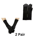Long Black Women Hand Gloves - Premium Soft Fabric - Ideal for Hijabis, Abaya Wear, and Modest Fashion - UV Protection & Comfort. 