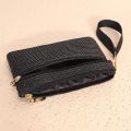 Cute Straw Wallet Mini Double Zipper Coin Purse Change Pouch for Lady Women Girls. 