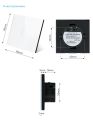 Minitiger EU Standard Touch Switch 1 Gang 1 Way wall Light Touch Screen Switch Crystal Glass Panel With LED. 