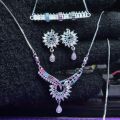 Radiant Blossom Jewelry Set – Necklace, Earrings, and Bracelet. 