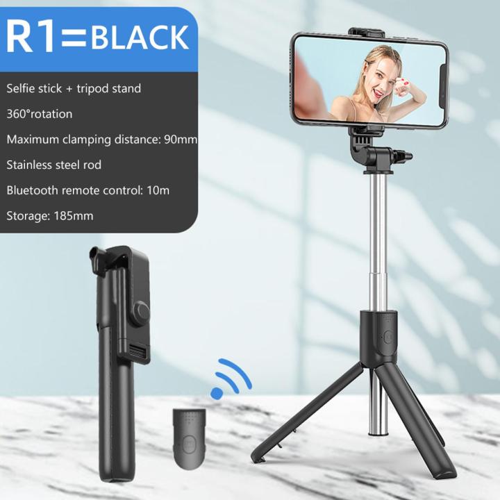 R1 Selfie Stick Mini Phone Tripod Holder Shutter Remote Extendable Monopod Smartphone Adjustable Foldable Handheld