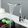 Sink Mixer Tap 4-in-1 360° Rotatable Kitchen Sink Faucet - Multifunctional Waterfall Tap with 360° Swivel Anti-Splash Nozzle Kitchen Tap. 