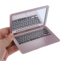 Girl mini pocket laptop shape makeup clear mirror baby mirrors toy. 