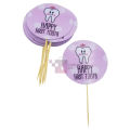 First Tooth Cupcake Topper - 2.5 inch - First Tooth Themed Party - Blue -  Unisex - Pack Of 10. 