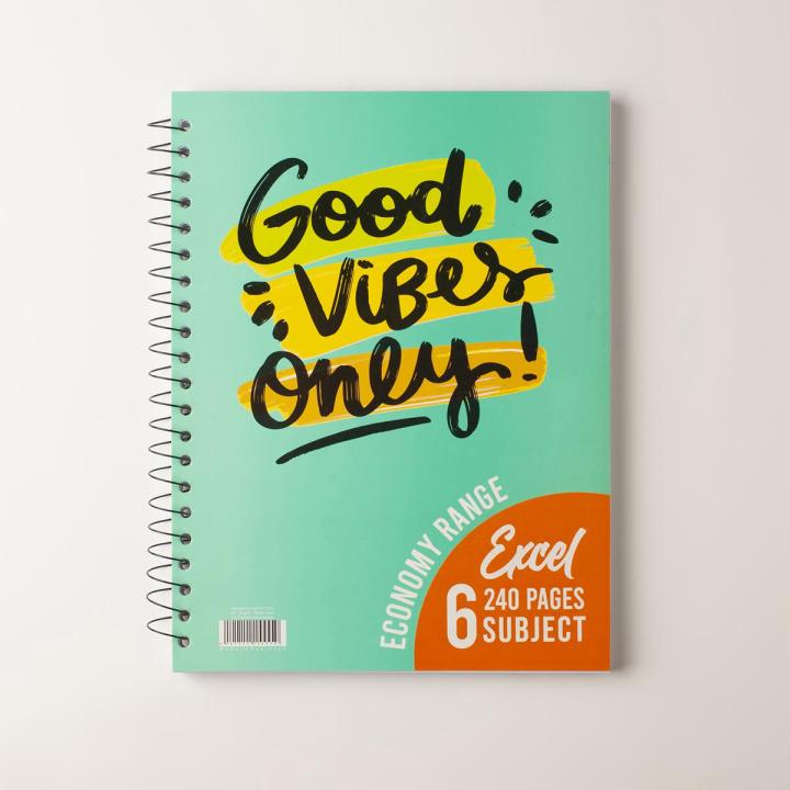 Excel Economy 6 Subject Notebook - Spiral Notebook