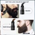 Hair Filler Beard Thicken Powder Mustache styling Pen + Brush For Temporary Facial Hair Color Fillers Hair Regrowth Powders. 