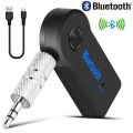 Car Bluetooth Adapter 3.5mm For AUX Audio Stereo Receiver Music With MIC, Usb Bluetooth Wireless Music Audio Receiver & Adapter For Car with 3.5mm Aux Best Quality - Black. 
