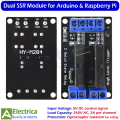 5V 2-Channel Solid State Relay Module (SSR) for Arduino, Raspberry Pi, and Microcontroller Projects – High Performance AC Load Control Board by Electrica. 