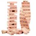 JENGA Wooden Stacking Game Tower Challenge Wooden Colored Blocks Puzzle Toy 54 PCs. 