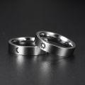 New fashion custom Sun and Moon rings simple pop star Crescent men and women wedding ring jewelry. 