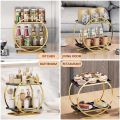 Makeup Organizers And Storage, 2 Tier Metal Perfume Skincare Cosmetics Organizer Rack. 