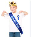 Birthday Boy sash for birthday party Birthday Party Decorations Blue Pink Birthday Boy. 