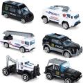 Diecast Police Cars Metal Playset Vehicle Models Collection Police Patrol Swat Truck Toy for Kids Pack of 6PCS. 