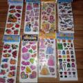 Mini Puffy Stickers Pack of 3 Sheets for kids /  Sticker For Kids / Sticker Art # GW-S03. 