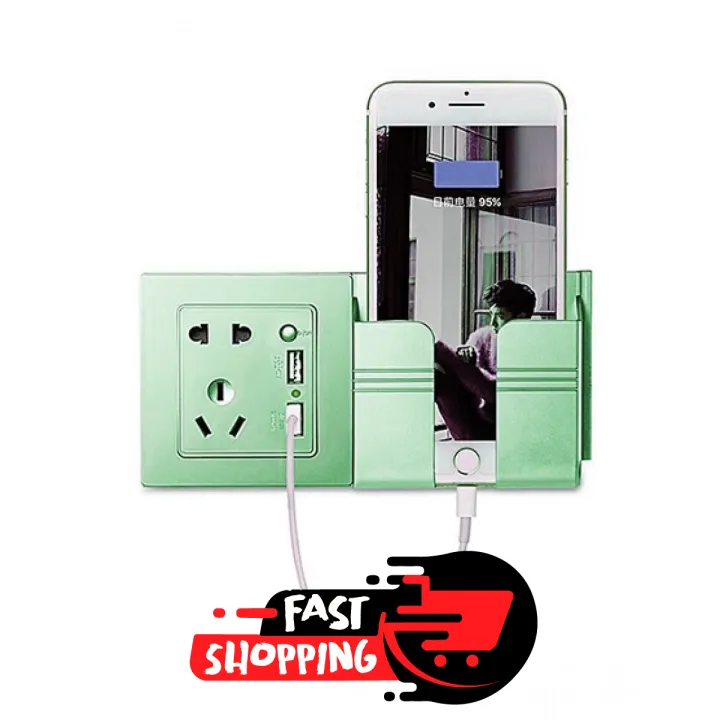 Pack%20Of%202%20MOBILE%20WALL%20HOLDER%20SOCKET%20PHONE%20CHARGING%20HOLDER,%20Wall%20Mount%20Phone%20Charging%20Holder%20-%20Image%202