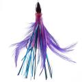Everpert 1pc 10g/11.5cm Black Lead Head Feather Lure Bait Trolling Boat Fishing -intl. 