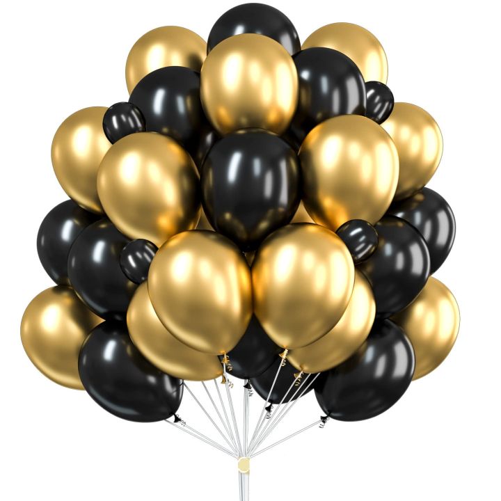 Pack of 10 High Quality Metallic Shiny Balloons for Happy Birthday, Weddings, Baby Shower, Anniversary Party, Welcome Party Celebration Balloons Set and Birthday Accessories