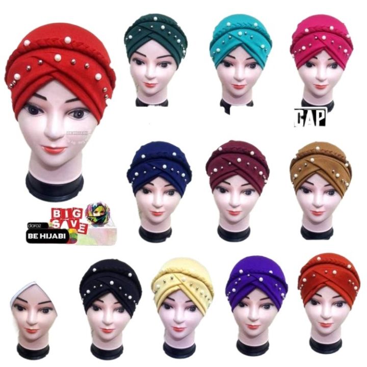 Muslim Scarf Womens Muslim Hats Hijab Underscarf Caps Turban Headwrap Bonnet Hat