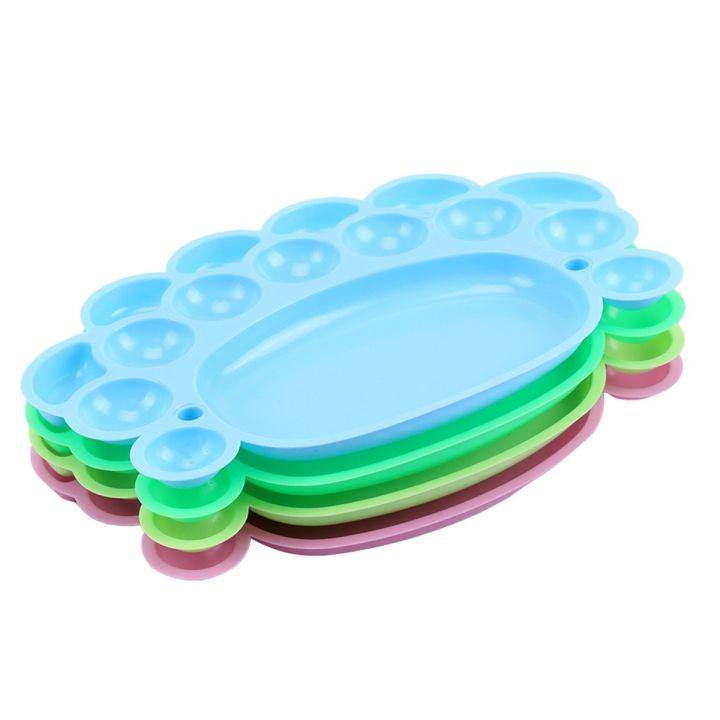 Small Color Mixing Plastic Palette With 8 Wells - 1Pc