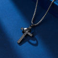 Personalized Christian Jewelry Stainless Steel Ring Religious Cross Necklace for MEN. 